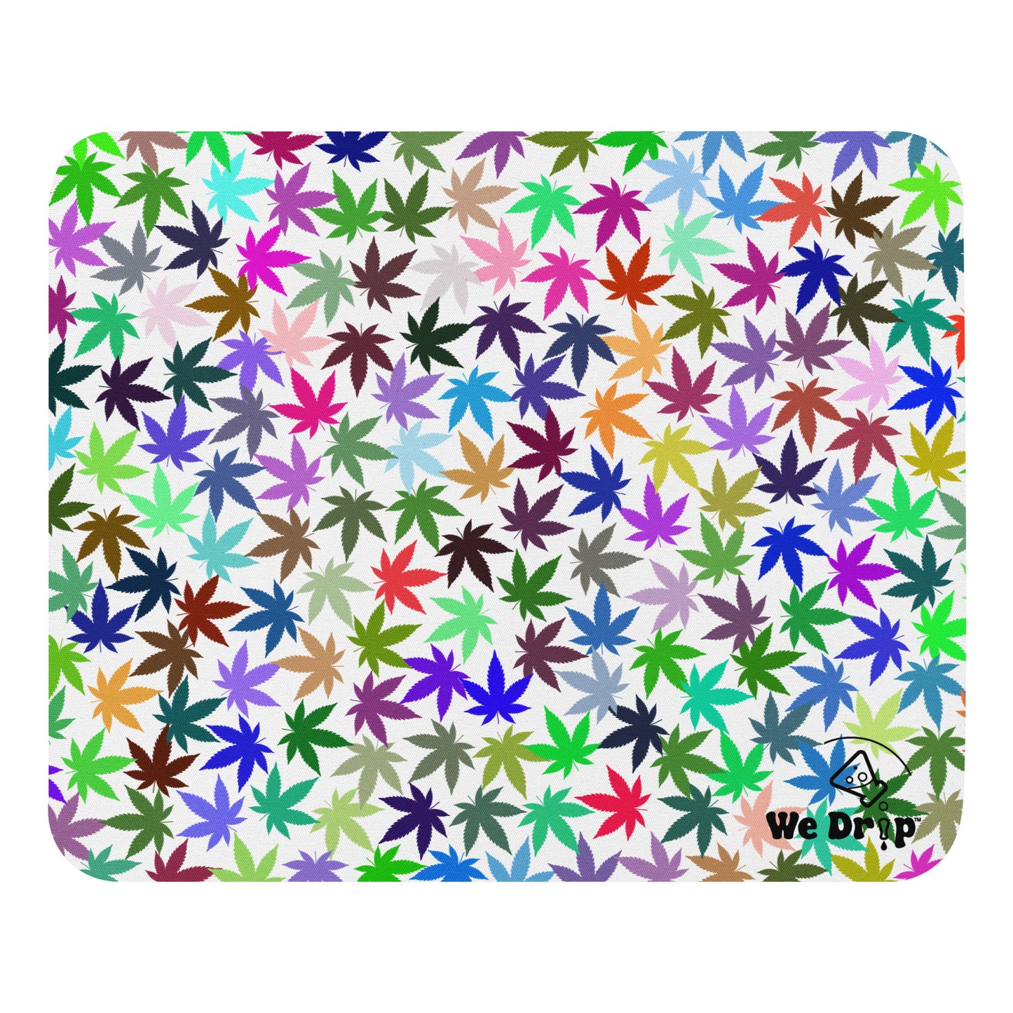 Prismatic Leaf White Mouse pad