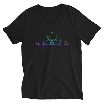 CannaBeat Neon Short Sleeve V-Neck T-Shirt