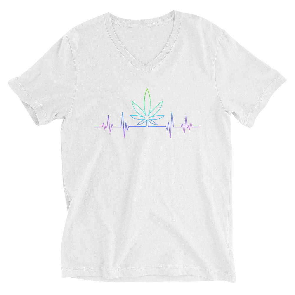 CannaBeat Neon Short Sleeve V-Neck T-Shirt