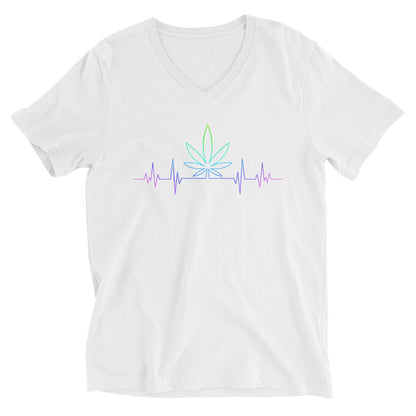 CannaBeat Neon Short Sleeve V-Neck T-Shirt