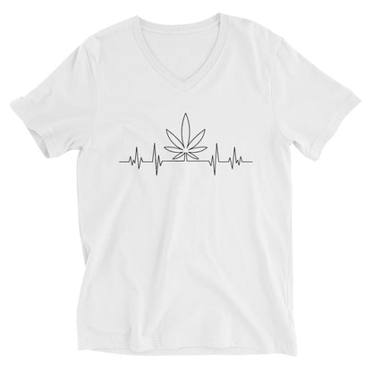 CannaBeat Classic Short Sleeve V-Neck T-Shirt (light)