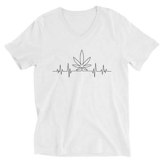 CannaBeat Classic Short Sleeve V-Neck T-Shirt (light)